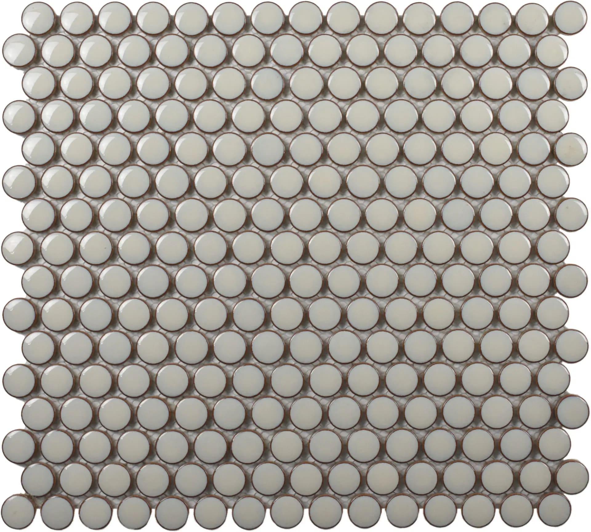 BG CREAM PENNY ROUND 12X12 MOSAIC