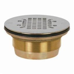 Shower Module Drain, 2 in, No Caulk, 4-1/4 in, Grid, Cast Brass Drain, Stainless Steel - xqgus64k8k4ota3bdoq0@2x.jpg