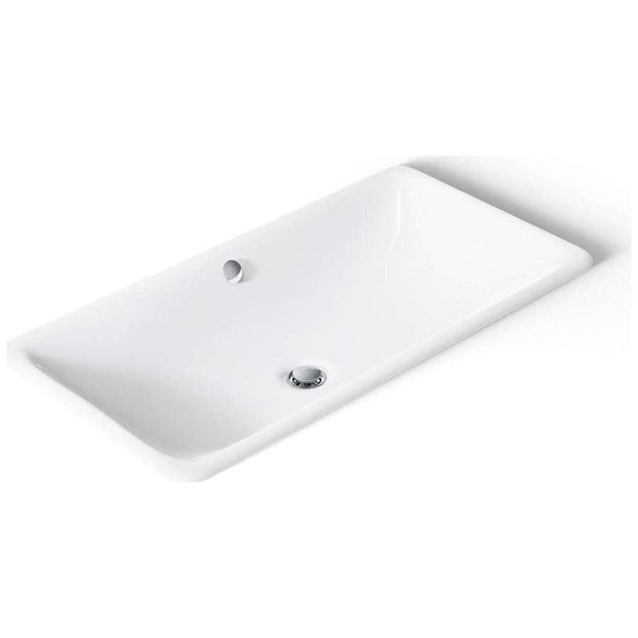 Iron Plains 30" Cast Iron Drop-In or Undermount Bathroom Sink with Overflow