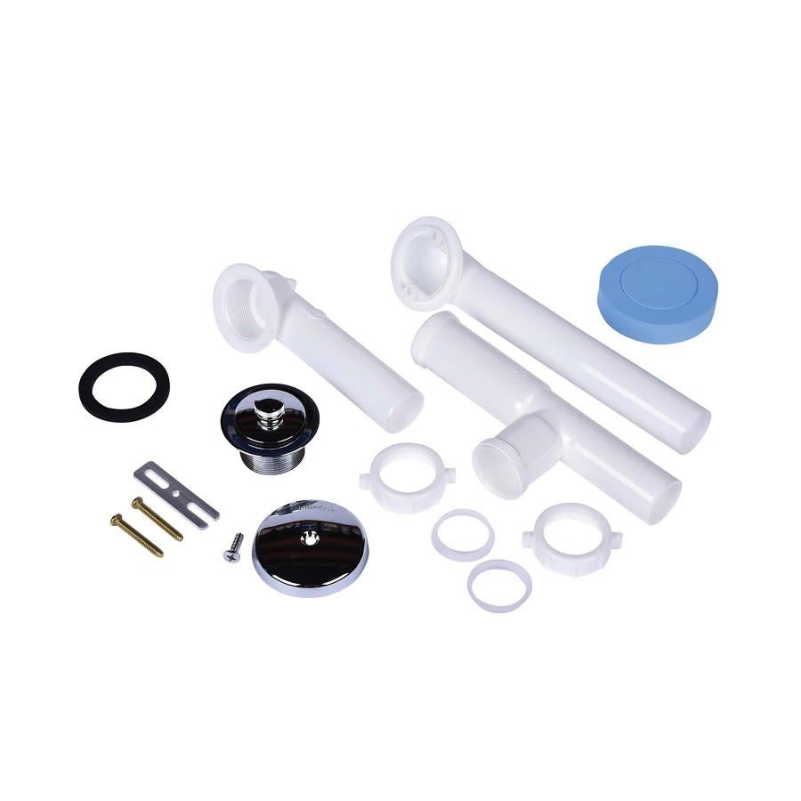 Bath Drain Full Kit, Lift & Turn, Polyethylene, Polished Chrome - xrjr82zpwle5louuoz1f@2x.jpg