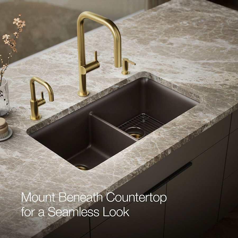 Cairn 33-1/2" Undermount Double Equal Bowl Neoroc Granite Composite Kitchen Sink with Right Sink Rack Included - xsvpkabvhzvjrozung2u@2x.jpg
