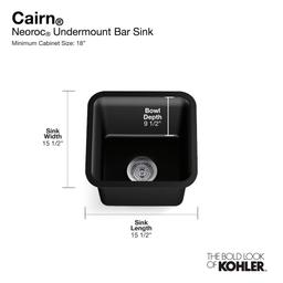 Cairn 15-1/2" Undermount Single Bowl Stone Neoroc Granite Composite Bar Sink with Bottom Sink Rack - xuvufnoafyhppgflr6nw@2x.jpg