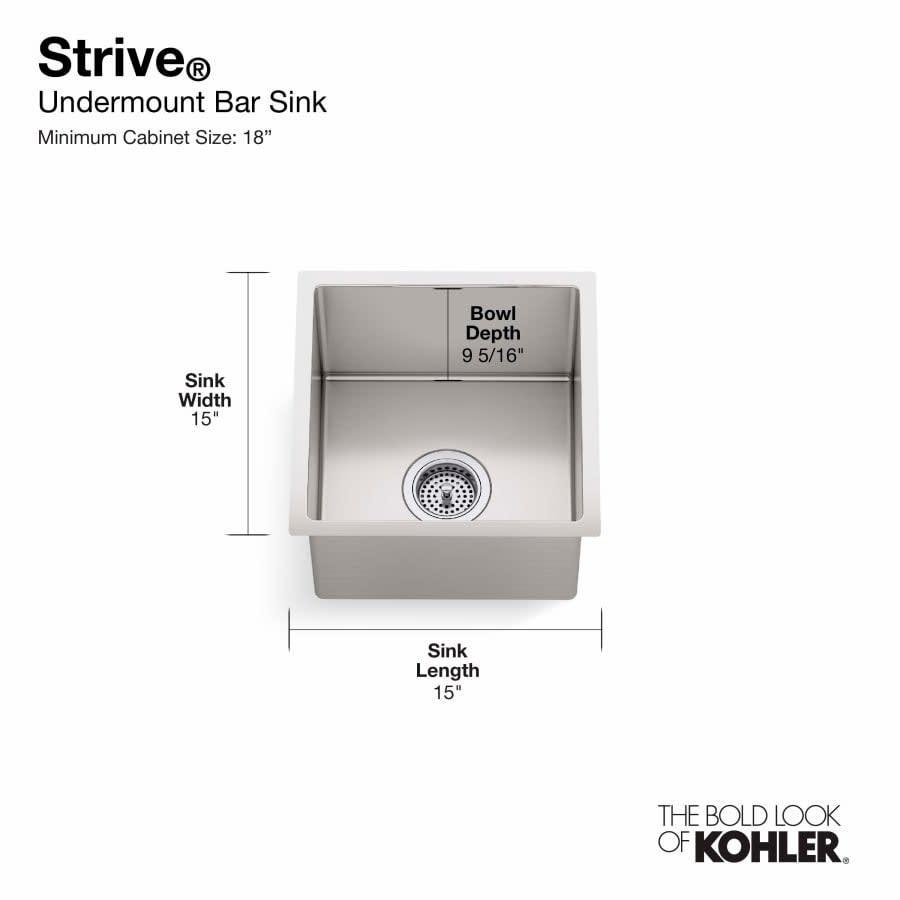 Strive 15" Single Basin Undermount 16-Gauge Stainless Steel Kitchen Sink with SilentShield with Basin Rack - xuxqq3xjrbd5ixdjnpkt@2x.jpg
