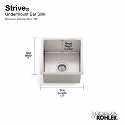 Strive 15" Single Basin Undermount 16-Gauge Stainless Steel Kitchen Sink with SilentShield with Basin Rack - xuxqq3xjrbd5ixdjnpkt@2x.jpg