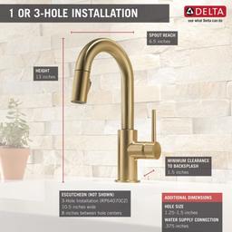 Trinsic 1.8 GPM Single Hole Pull-Down Bar/Prep Faucet with Magnetic Docking Spray Head - xwau7bf4kouxgciklobn@2x.jpg