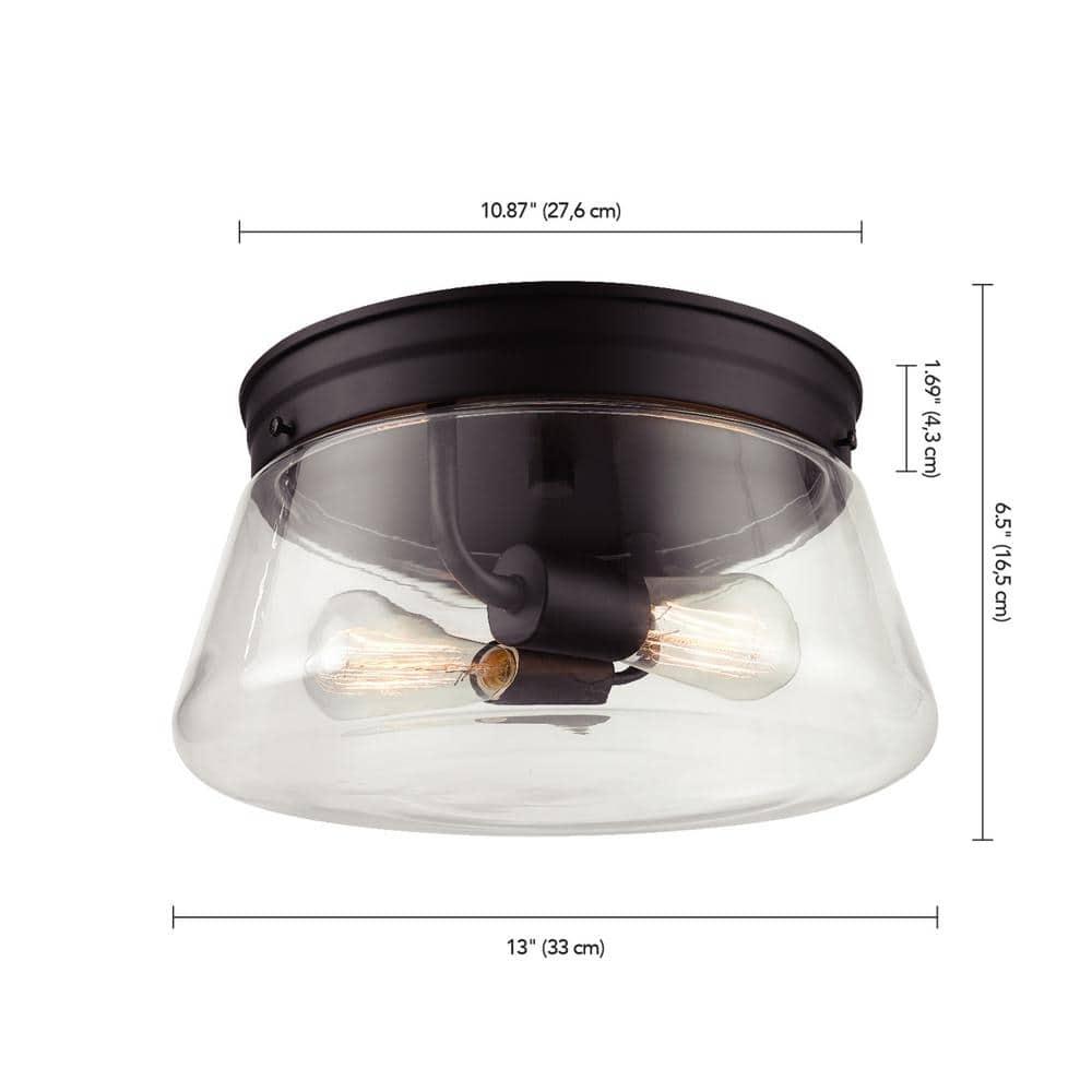 Aleyna 2-Light Matte Black Outdoor/Indoor Flush Mount Light with Clear Glass Shade - xwca6e7bgd4i9jxyc0hm@2x.jpg