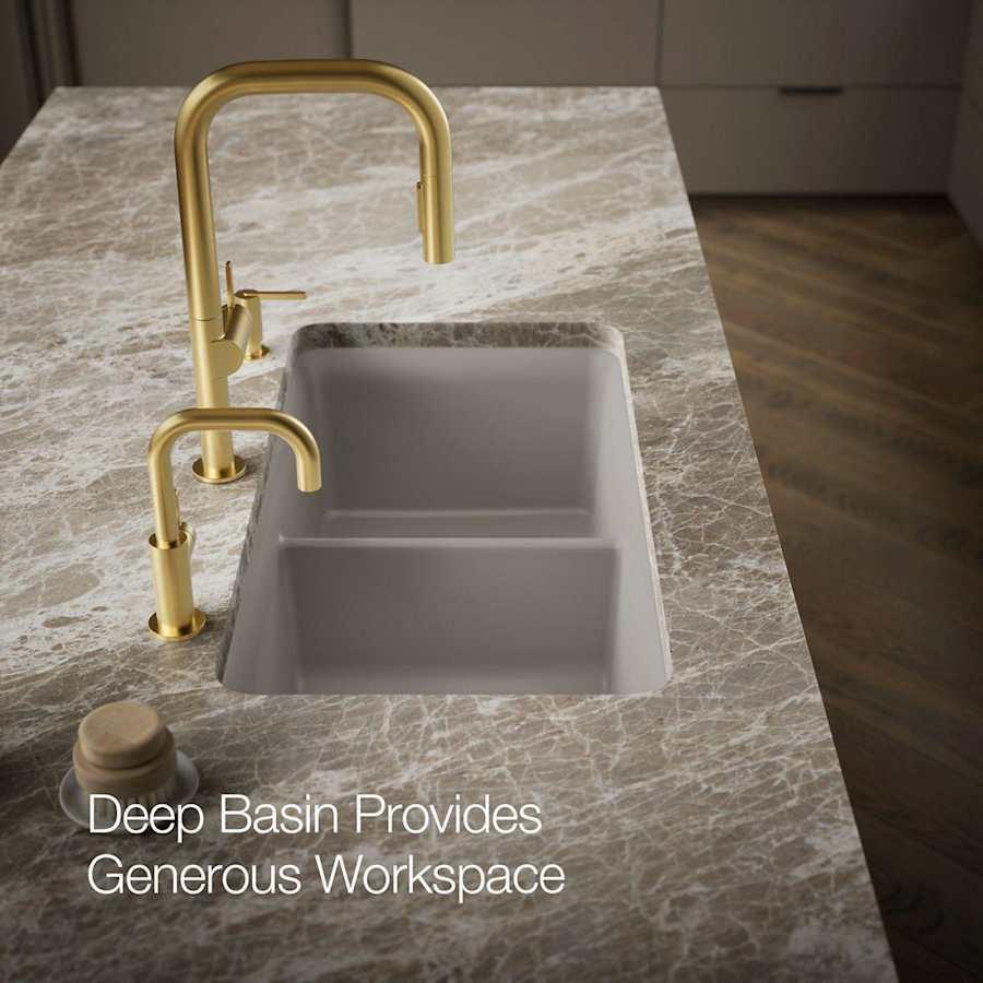 Cairn 33-1/2" Undermount Double Equal Bowl Neoroc Granite Composite Kitchen Sink with Right Sink Rack Included - xwpbmwegc2pkek4evvjk@2x.jpg