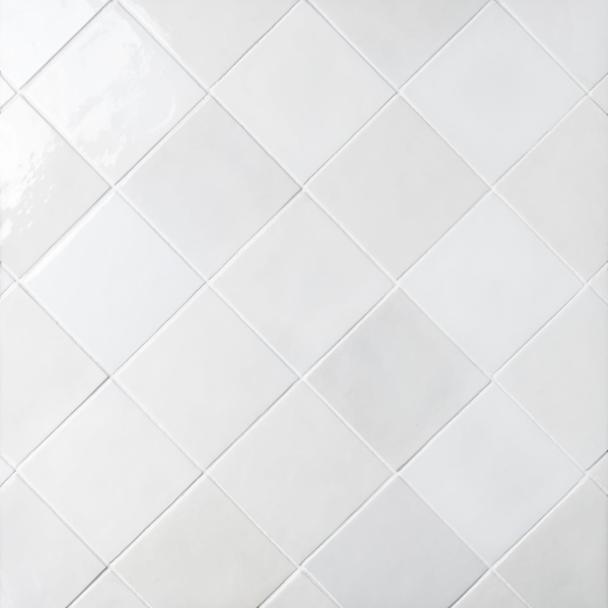 Cloé 5X5 Glossy Ceramic Tile in White