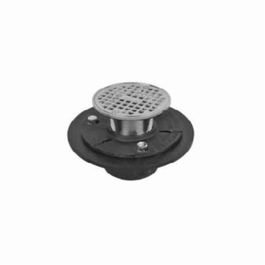 Adjustable Shower Drain, 2 in, No Hub, Cast Iron Drain, Polished Chrome - y0snhujtsjlv7wfzrga0@2x.jpg
