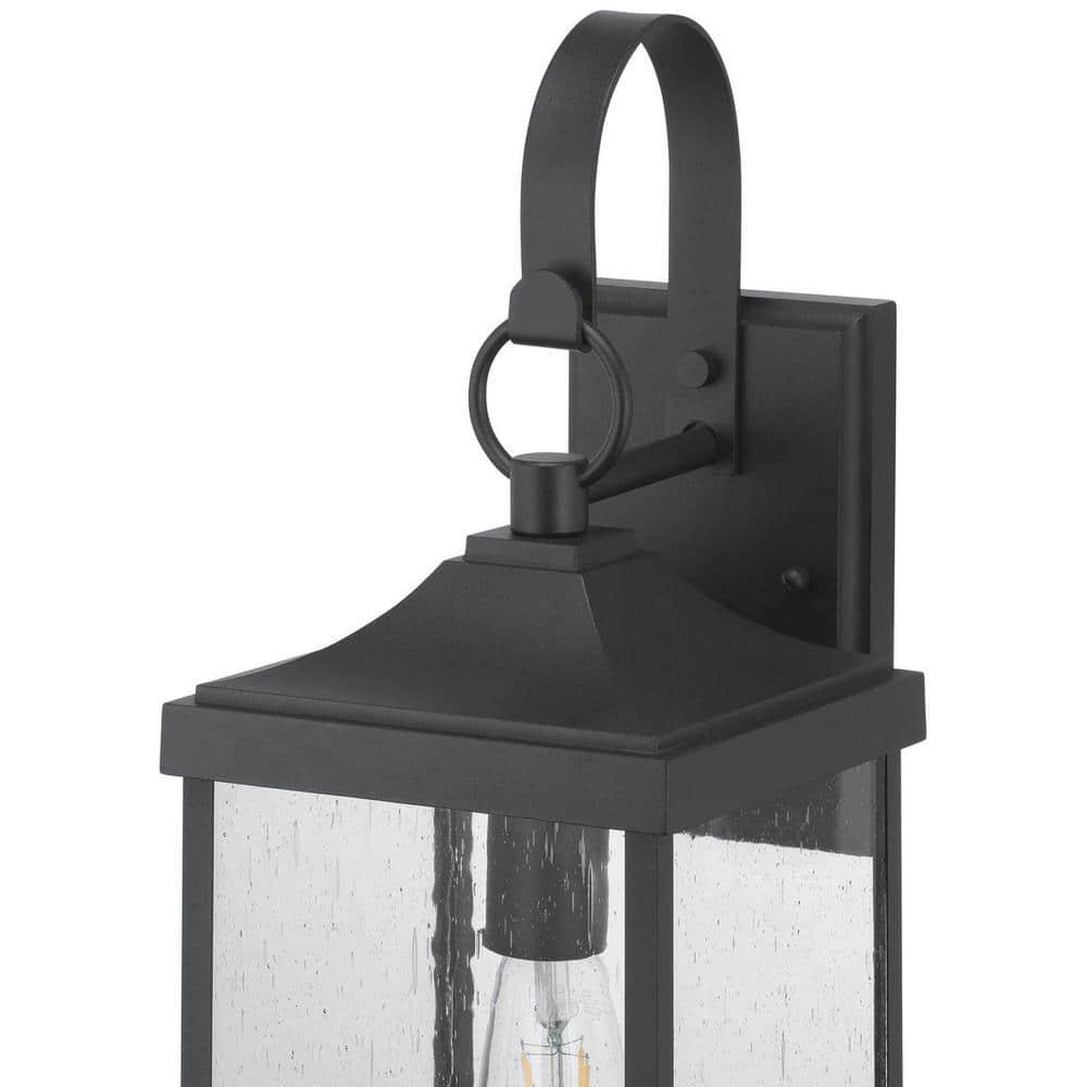 Park Court 19 in. 1-Light Textured Black Traditional Outdoor Wall Lantern with Clear Seeded Glass - y88wdlmhl61zdhylteyi@2x.jpg