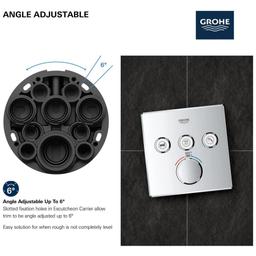 Grohtherm Three Function Thermostatic Valve Trim Only with Four Knob / Push Button Handles, Integrated Diverter, and Volume Control - Less Rough In - yc7iywo3mncjqqd1resv@2x.jpg