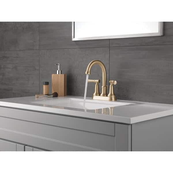 Delta Chamberlain Gold 4 in. Centerset Double-Handle Bathroom Faucet in Champagne Bronze 25747LF-CZ - ycrzz2bmnsqfxyf6f2ge@2x.jpg