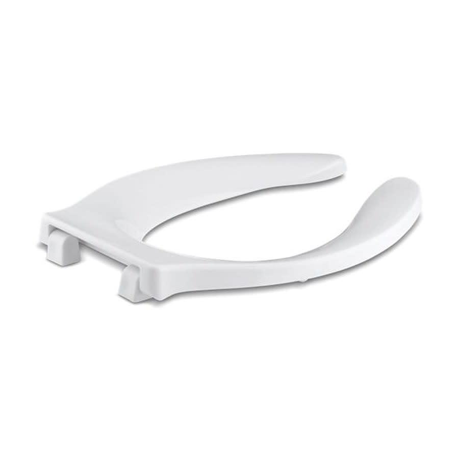 Stronghold® Toilet Seat, Elongated Bowl, Open Front, Less Cover, Plastic, White - yd9puij68krwgfgwcp48@2x.jpg