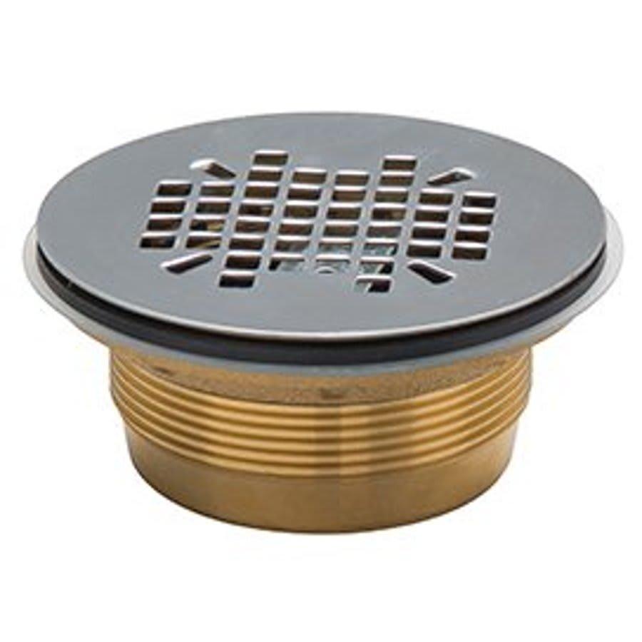 Shower Module Drain, 2 in, No Caulk, 4-1/4 in, Grid, Cast Brass Drain, Stainless Steel - yelv1mwbd57uekyjdw1q@2x.jpg