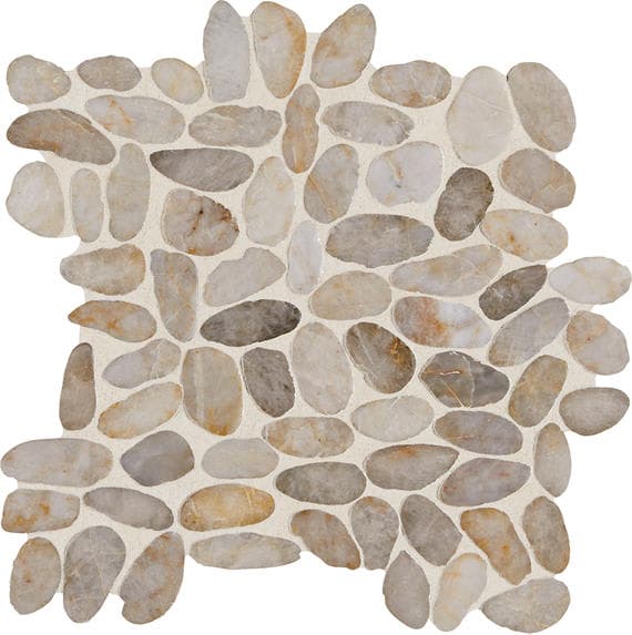 Decorative Accents Creamy Sand River Pebble Irregular Shape