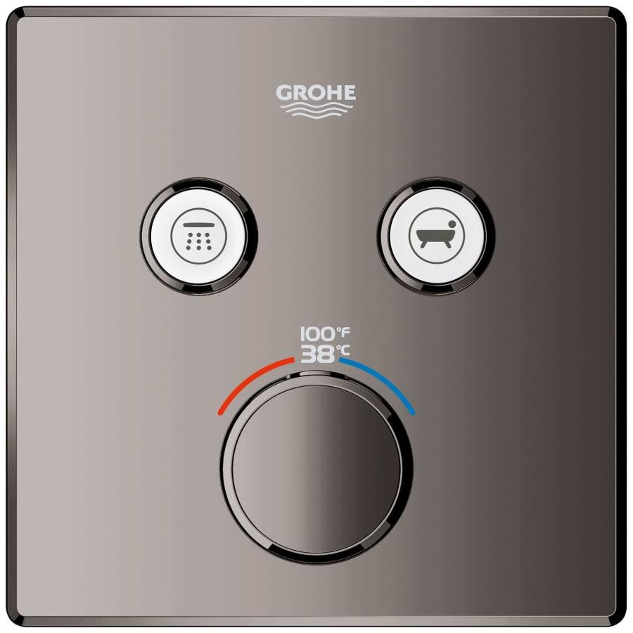 Grohtherm Two Function Thermostatic Valve Trim Only with Triple Knob / Push Button Handles, Integrated Diverter, and Volume Control - Less Rough In - ygyazp7alao1ktunztve@2x.jpg