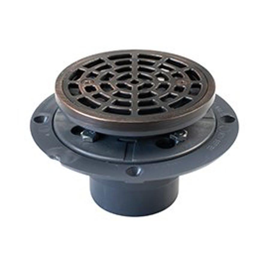 Shower Pan Drain, 2 in, Hub, 4-7/16 in, Grid, PVC Drain, Oil Rubbed Bronze - yhasq9tqzxrly7nwryau@2x.jpg