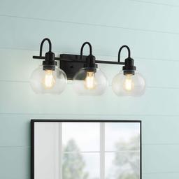 Halyn 23 in. 3-Light Matte Black Bathroom Vanity Light with Clear Glass Shades - yhg9mi0ewqq3k35ni4z6@2x.jpg