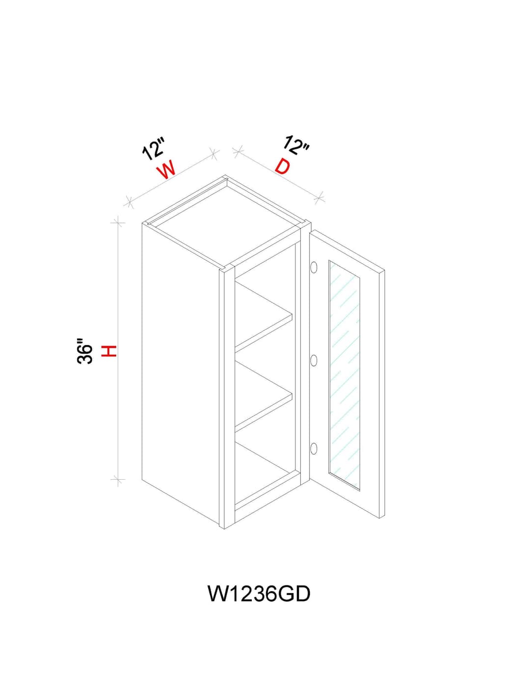 Wall Cabinet - 12"W x 36"H x 12"D Glass Door Only - yiapr6dtimjr1rdowx6l@2x.jpg