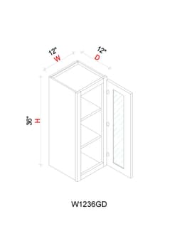 Wall Cabinet - 12"W x 36"H x 12"D Glass Door Only - yiapr6dtimjr1rdowx6l@2x.jpg