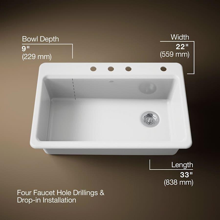 Riverby 33" Single Basin Top-Mount Enameled Cast-Iron Kitchen Sink - yipmccxlrszdbbpclisq@2x.jpg