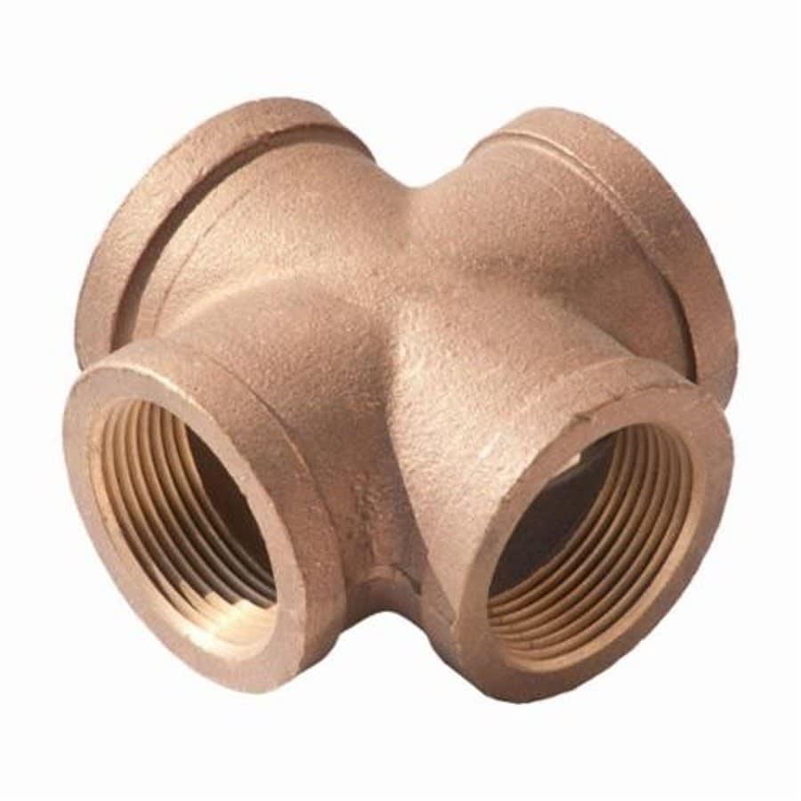 Cross, 1/4 in, FNPT, Lead Free Brass, Rough Brass - yjasfgkrpltmdyso9cbv@2x.jpg