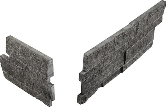 Stacked Stone Macau Black Rectangle, Natural Cleft 6X24