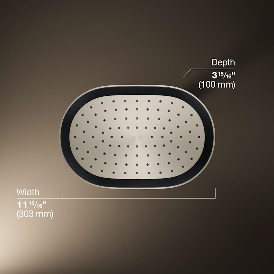 Statement Oblong 12" Single Function 1.75 GPM Rainhead with MasterClean Sprayface and Katalyst Air-Induction Technology - ymg9oi69sszw3e5yglxl@2x.jpg
