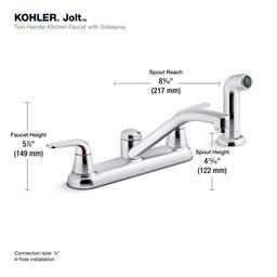 Jolt 1.5 GPM Widespread Kitchen Faucet - Includes Side Spray Escutcheon - ymrvzxlaxugpcq0wh8jc@2x.jpg