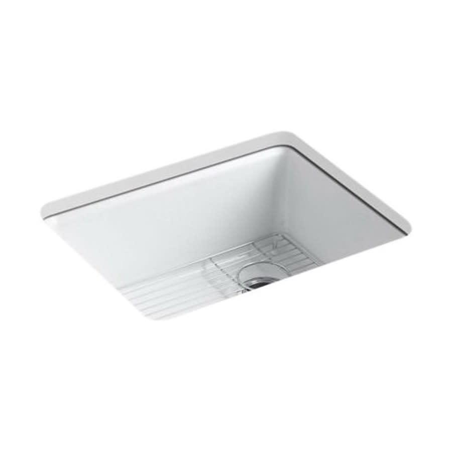 Riverby® Single Bowl Kitchen Sink, Under Mount, 25 x 22 in, 9-5/8 in Bowl Depth, 5-Hole, Cast Iron, White - ypd1uyze0ouub40r4xhd@2x.jpg