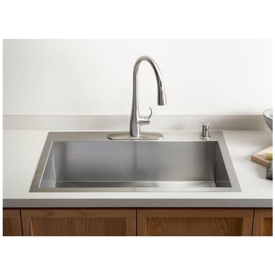 Vault 33" Single Basin Drop-In / Under-Mount 18-Gauge Stainless Steel Kitchen Sink with SilentShield - Basin Rack Included - ypuebbvmxnoeyroqcdpn@2x.jpg