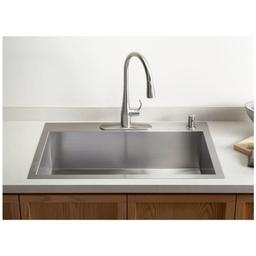Vault 33" Single Basin Drop-In / Under-Mount 18-Gauge Stainless Steel Kitchen Sink with SilentShield - Basin Rack Included - ypuebbvmxnoeyroqcdpn@2x.jpg