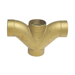 DWV Double Combination Wye and 45 deg Elbow, 2 x 1-1/2 x 1-1/2 in, C, Copper - yrcgl3xugfv3adtdcheo@2x.jpg