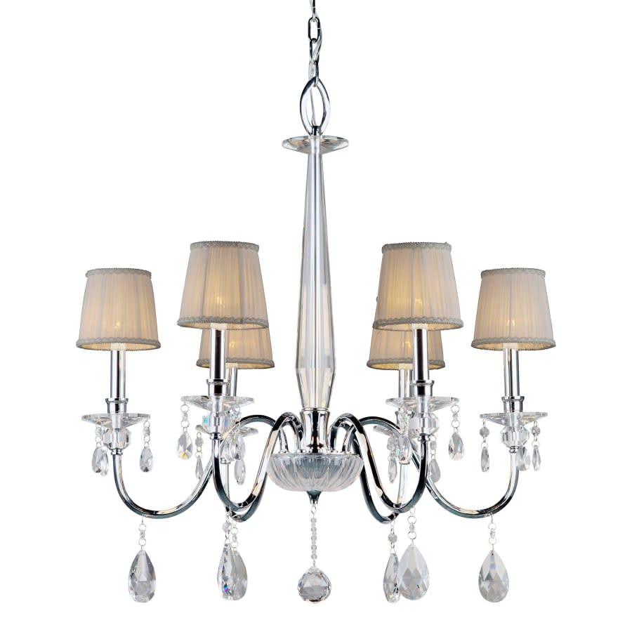 6 Light 29" Wide Chandelier with Fabric Shades - yrje41kpjhs5xtu6dxiw@2x.jpg