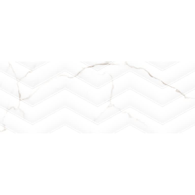 SCULPTURE CHEV WHITE GL 13X36