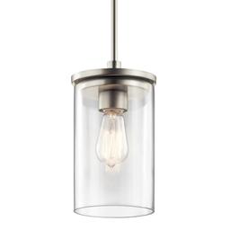 Crosby Single Light 6" Wide Mini Pendant with Clear Glass Shade - yspr6srmvnbnr0rpprot@2x.jpg