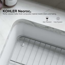 Cairn 33-1/2" Undermount Double Equal Bowl Neoroc Granite Composite Kitchen Sink with Right Sink Rack Included - ytogvcxqfdjxwo8akqjz@2x.jpg