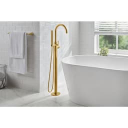 Glacier Bay Dorind Single-Handle Freestanding Tub Faucet Floor Mounted with Handheld Hand Shower in Brushed Gold HD67679-514409 - yvtj90spwahcagrnuysw@2x.jpg