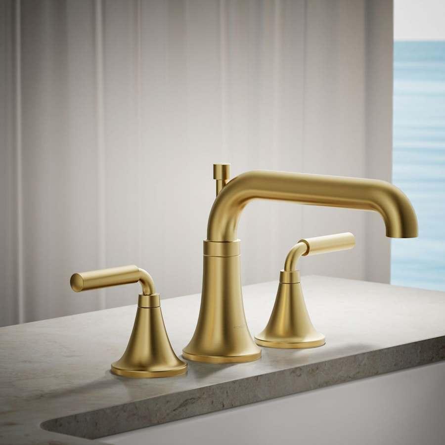 Tone Deck Mounted Roman Tub Filler with Built-In Diverter