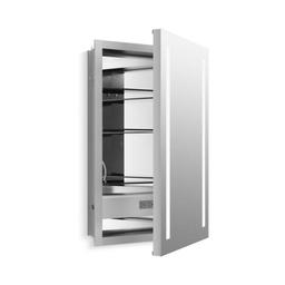 Verdera 20" x 30" Lighted Single Door Medicine Cabinet with Two Shelves, Built-in Outlets and Flip Out Magnifying Mirror - CA Title 24 Compliant - z0vktdehadauqqy8o4mi@2x.jpg