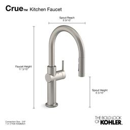 Crue Touchless 1.5 GPM Single Hole Pull Down Kitchen Faucet - Includes Escutcheon - z4glqhdvpscibcmqm7yn@2x.jpg