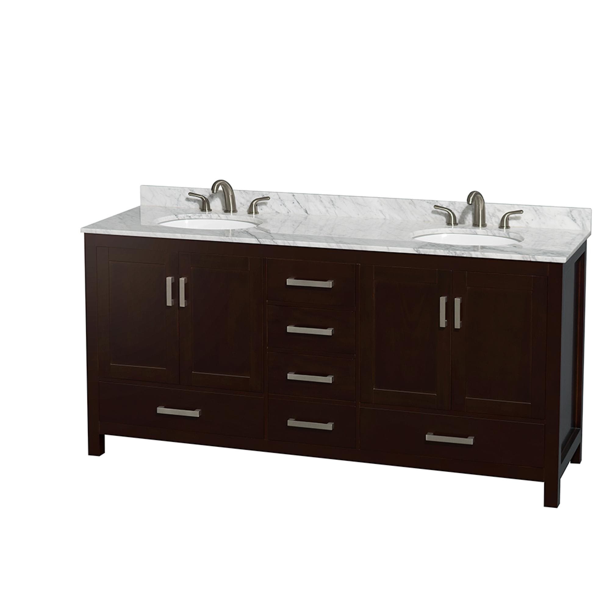Sheffield Double Bathroom Vanity - 72W x 35H x 22D