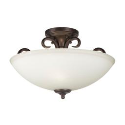3 Light 16" Wide Semi-Flush Bowl Ceiling Fixture with White Glass Shade - zbnntcmrwso99wum13j1@2x.jpg