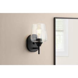 Pavlen 5.5 in. 1-Lights Black Sconce with Clear Glass Shade - zcqzpyez8wtdzg9od29g@2x.jpg