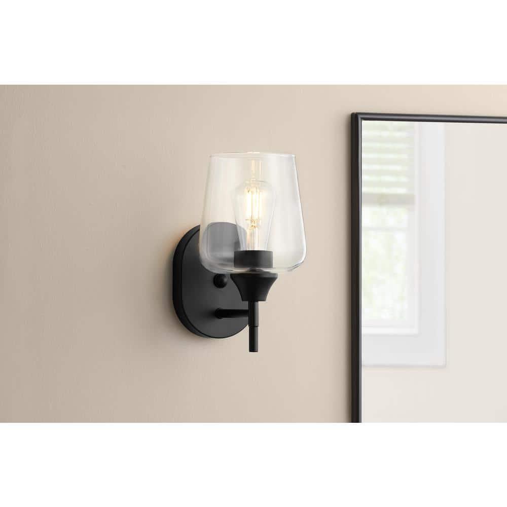 Pavlen 5.5 in. 1-Lights Black Sconce with Clear Glass Shade - zcqzpyez8wtdzg9od29g@2x.jpg