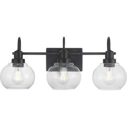 Halyn 23 in. 3-Light Matte Black Bathroom Vanity Light with Clear Glass Shades - zczj9gawebdwreymla2n@2x.jpg