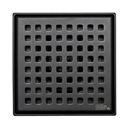 Designline 4 in. x 4 in. Stainless Steel Square Shower Drain with Square Pattern Drain Cover in Matte Black - ze4vm3quzrh3tj1dgbhy@2x.jpg