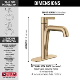 Delta Nicoli Gold Single-Handle 4 in. Single Hole Bathroom Faucet in Champagne Bronze 15849LF-CZ - zfznlknkm62uiwwmnjzc@2x.jpg
