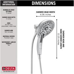 Universal Showering In2ition 1.75 GPM Multi Function Shower Head with Touch-Clean, MagnaTite, and H2Okinetic Technology - zg0mp784lpbeoyiryisd@2x.jpg