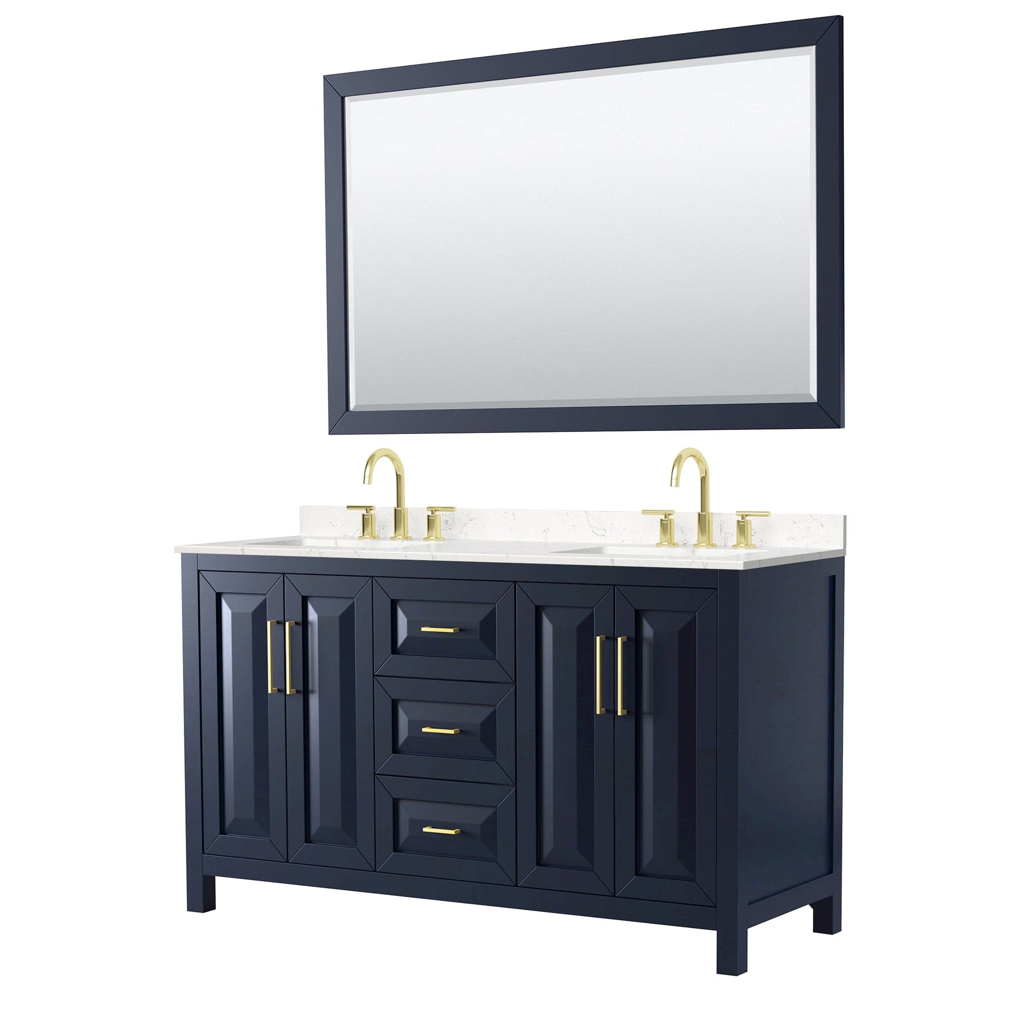 Daria Double Bathroom Vanity - 60W x 35.75H x 22D